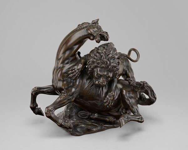 Lion Attacking a Stallion