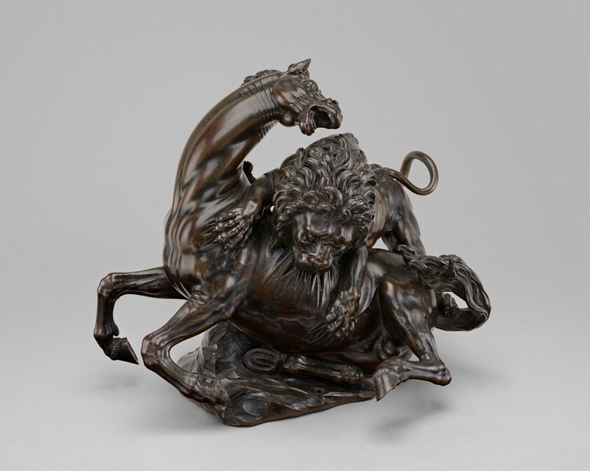 Lion Attacking a Stallion