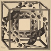 Cube with Ribbons, M.C. Escher, 1956